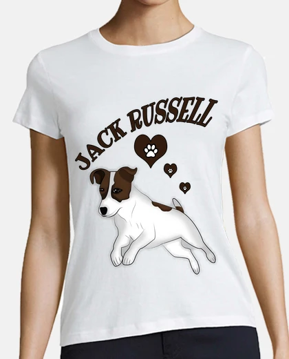 Tee-shirt jack russell coeurs