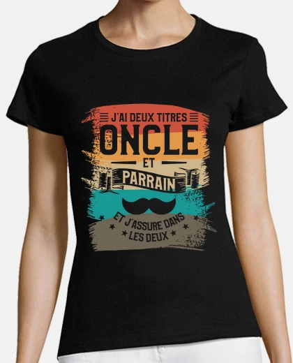 Tee-shirt Jai Deux Titres Oncle Et Parrain Et