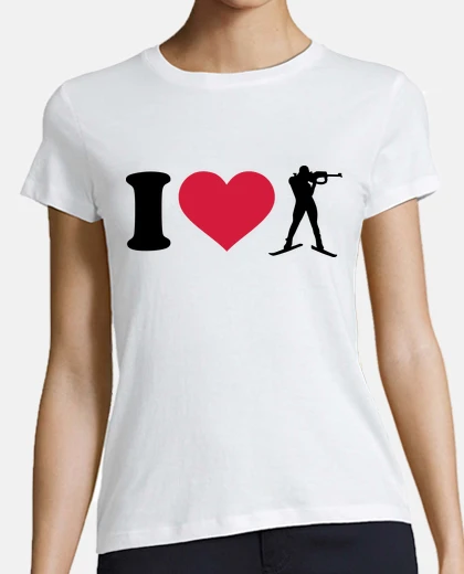 Tee-shirt j'aime biathlon
