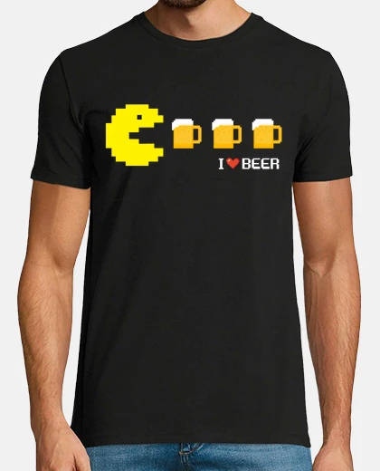 Tee-shirt j'aime la bière 8 bits
