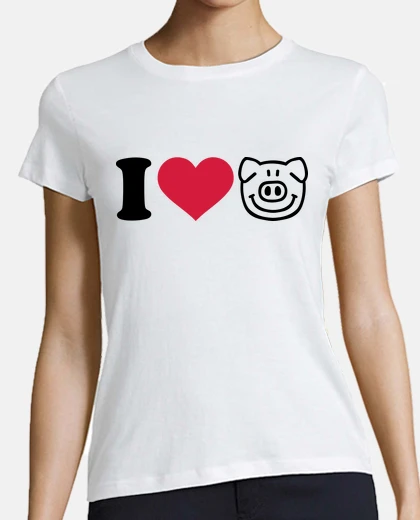 Tee-shirt j'aime les porcs