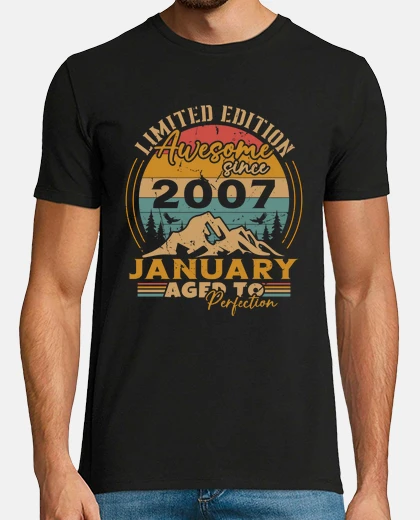 T-shirt January 2007 vintage birthday