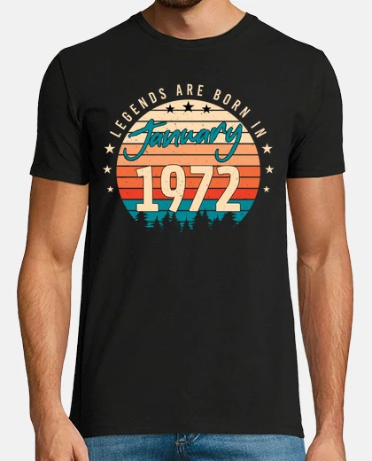 Tee-shirt janvier 1972 rétro légende