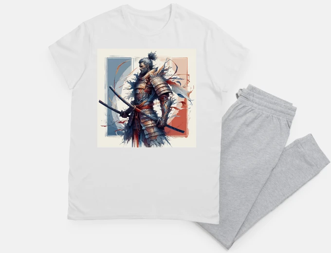 Pyjama Japan Samurai Warrior Portrait