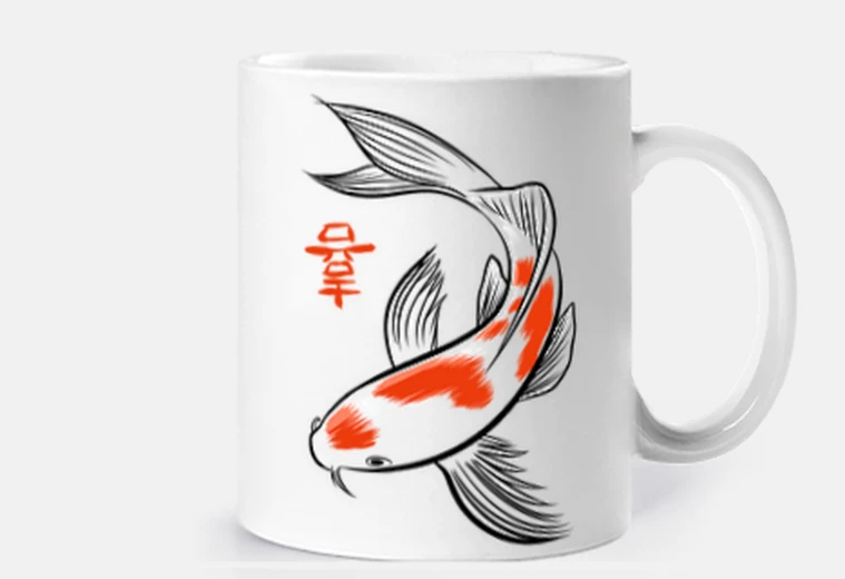 Cup japanese carp