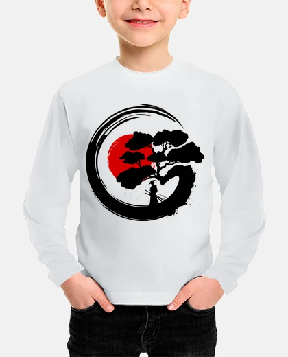 Kids japanese enso circle - black