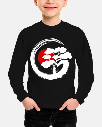 Kids japanese enso circle - white