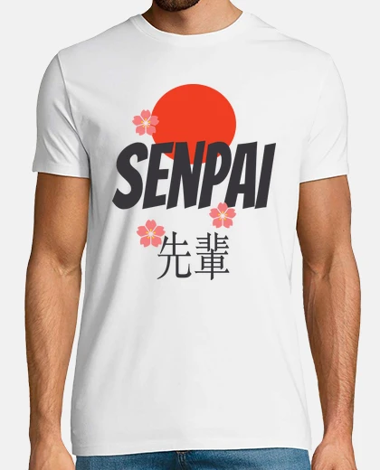 T-shirt Japanese kanji senpai design gift idea