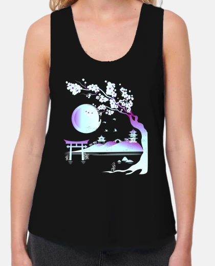 T-shirt japanese landscape light
