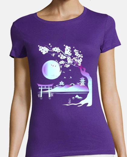 T-shirt japanese landscape light