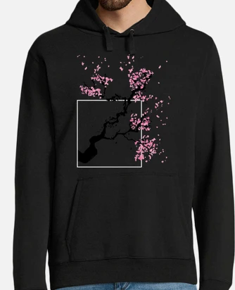 Black cherry blossom hoodie hotsell