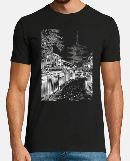 T-shirt japanese street temple