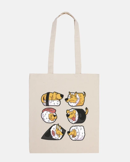 Bag japanese sushi dogs funny funny high school student tote bag