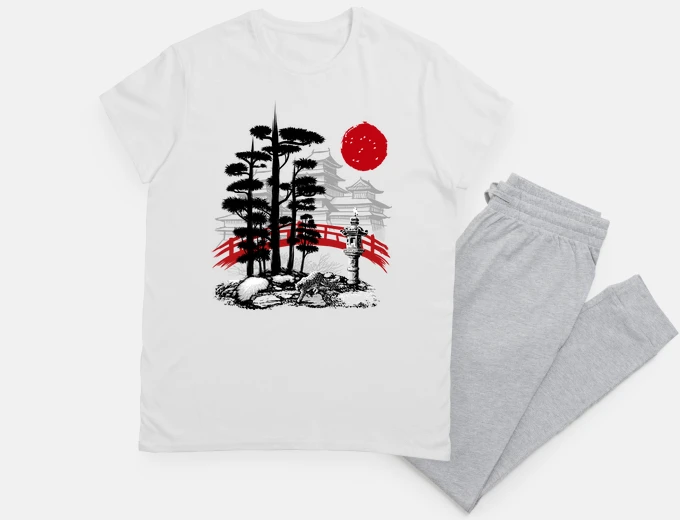 Pyjama japanese temples
