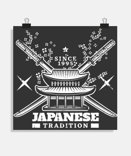 Poster japonais traditionnel