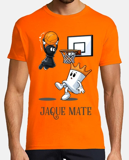 Camiseta Jaque Mate Ajedrez y Baloncesto Ajedrecista Humor