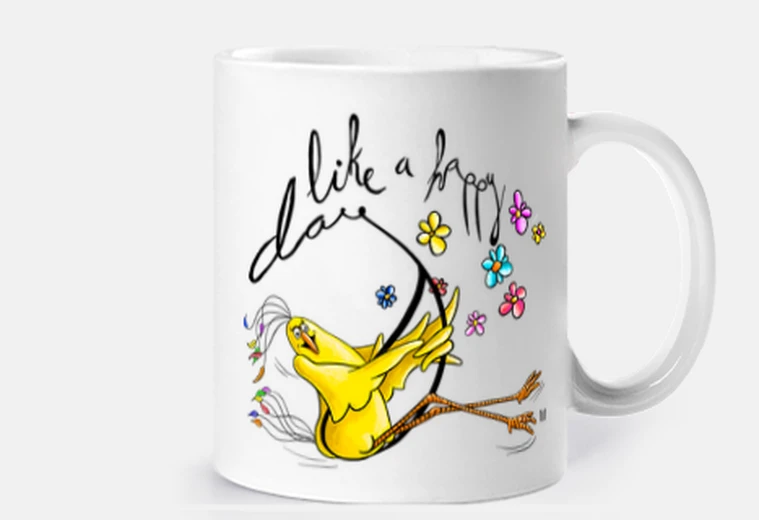Cup jarra.pajaro happy