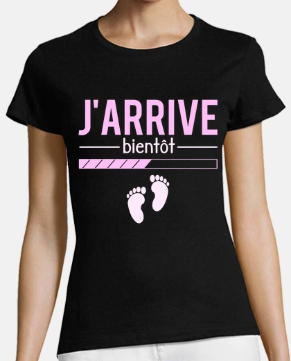 Tee-shirt Jarrive bientôt annonce naissance bébé