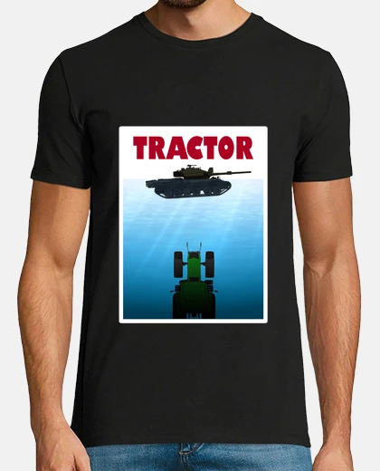 Tee-shirt jaws shark tracteur