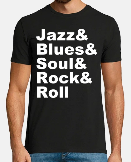 T-shirt jazz blues soul rock e giochi di ruolo 