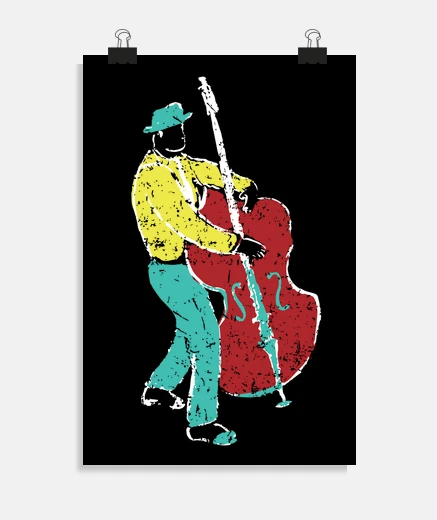 Poster Jazz Musician Paint Style