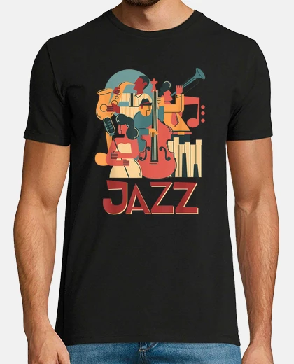 Tee-shirt Jazz musicien orchestre jouant sur scèn