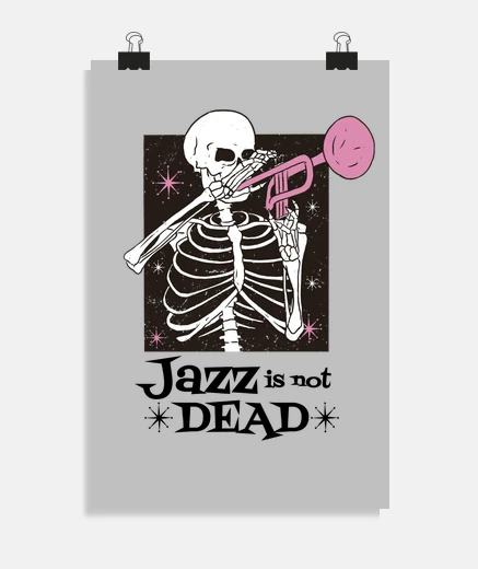 Poster jazz, non è morto, è, eterno, regalo, decorazione domestica,