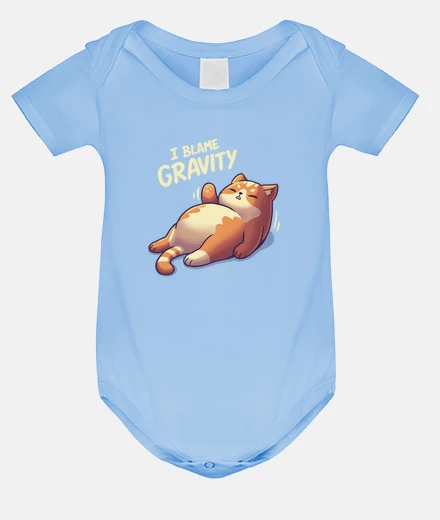 Vêtements je blâme le chat paresseux potelé de gravité