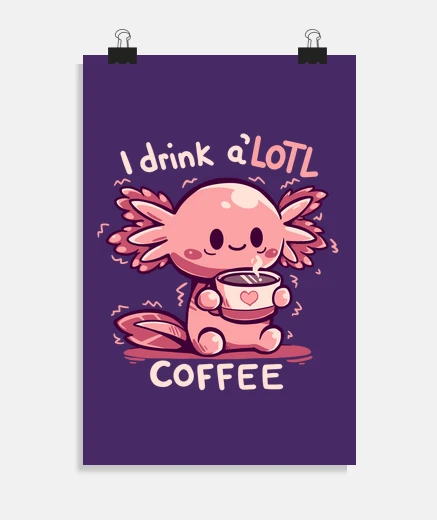 Poster je bois beaucoup de café - affiche