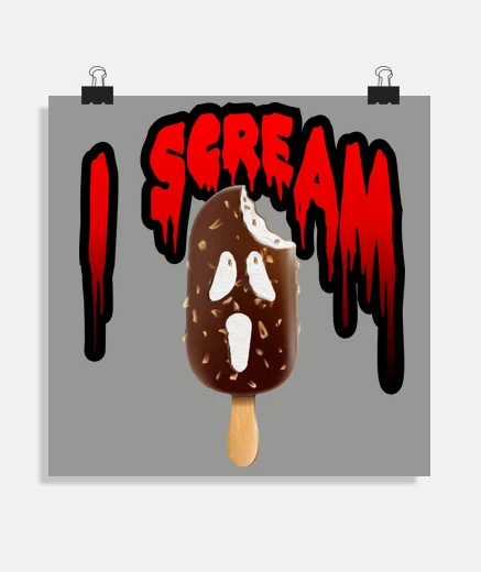 Poster Je crie des glaces en bâton