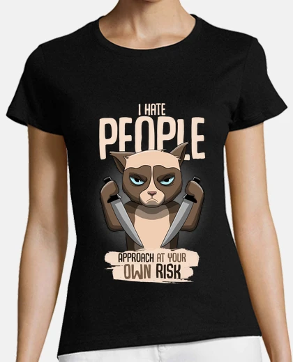 Tee-shirt Je déteste l39approche des gens à vos r