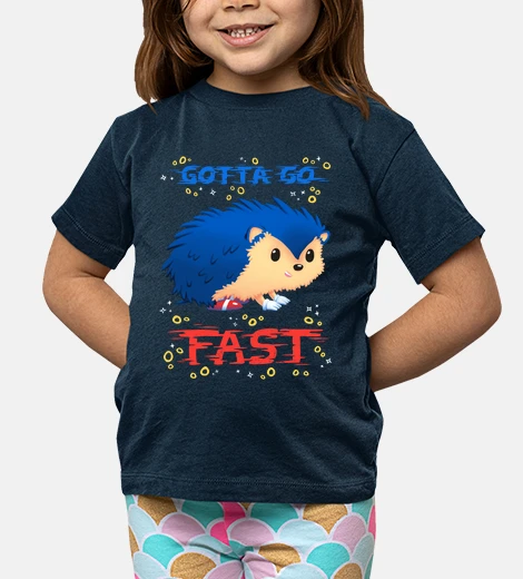 Vêtements je dois aller vite t-shirt enfant sonic le hérisson