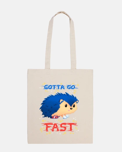Sac je dois y aller vite sonic le hérisson mignon sac