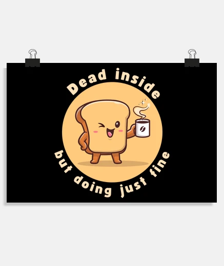 Poster je fais très bien un café kawaii drôle