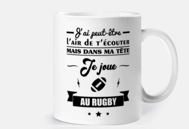 Mug Je joue au rugby
