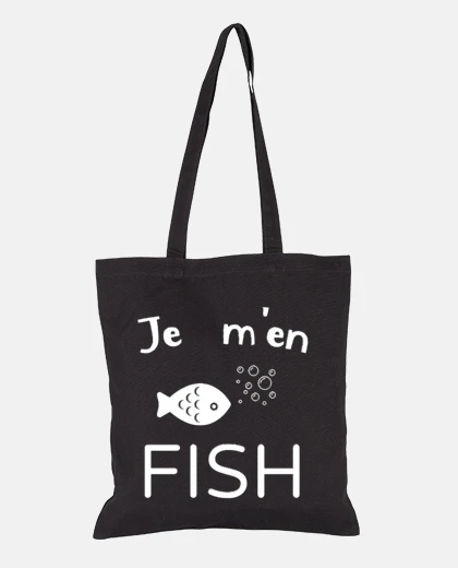 Sac Je m en fish humour je m en fiche cadea