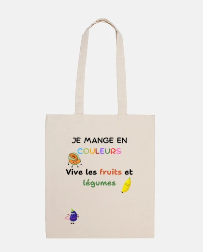 Sac Je mange en couleurs vive les fruits et