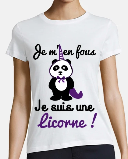 Tee-shirt Je m'en fous je suis une licorne