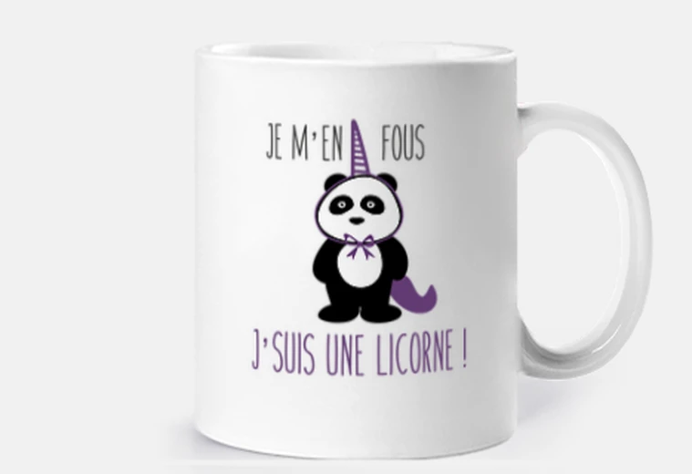 Mug Je m'en fous j'suis une licorne