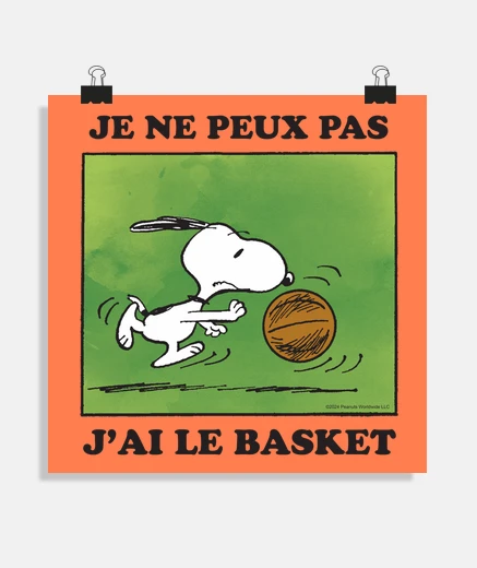 Poster Je ne peux pas jai le basquet