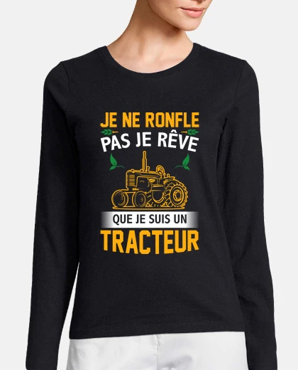 Tee-shirt je ne ronfle pas je rêve que je suis un