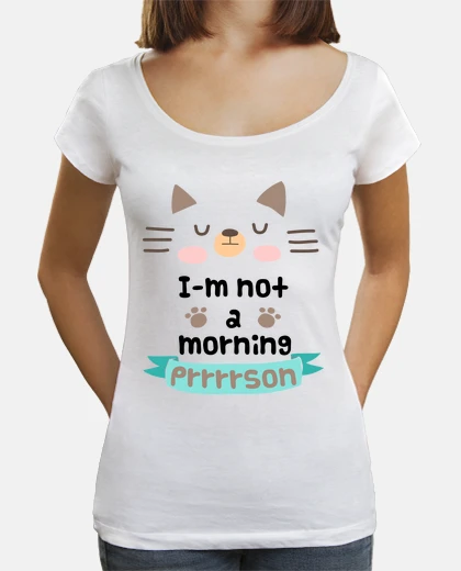 Tee-shirt je ne suis pas une chatte mince chatoyante drôle de matinée
