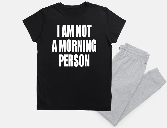 Pyjama je not suis not un matin par son