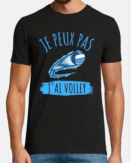 Tee-shirt je peux pas j ai volley bleu