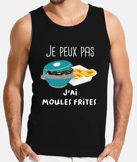 Tee-shirt Je peux pas jai moules frites