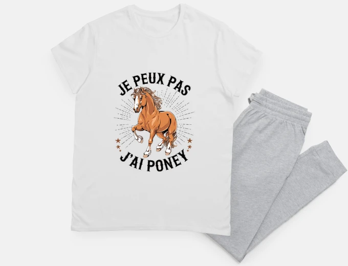 Pyjama je peux pas jai poney