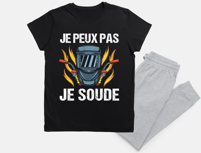 Pyjama Je peux pas je soude humour soudeur