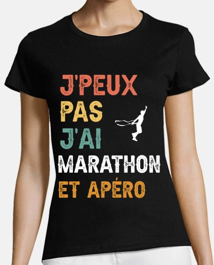 Tee-shirt je peux pas marathon apero vintage