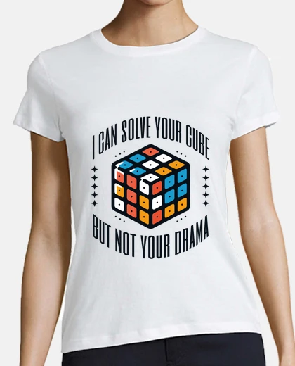 Tee-shirt je peux sauver ton cube pas ton drama col en V 