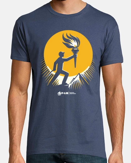 Tee-shirt je porte le flambeau nbg - homme de la marine